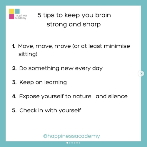5 tips to keep your brain strong by happiness academy